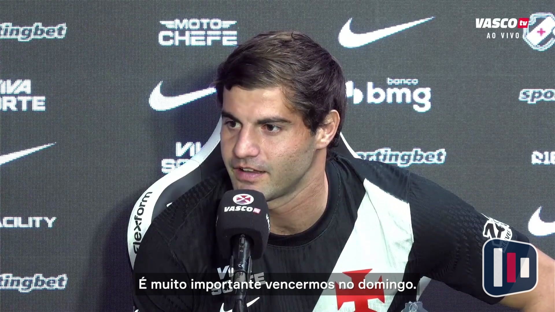 Sosa projeta estreia pelo Vasco em duelo decisivo contra o Santos