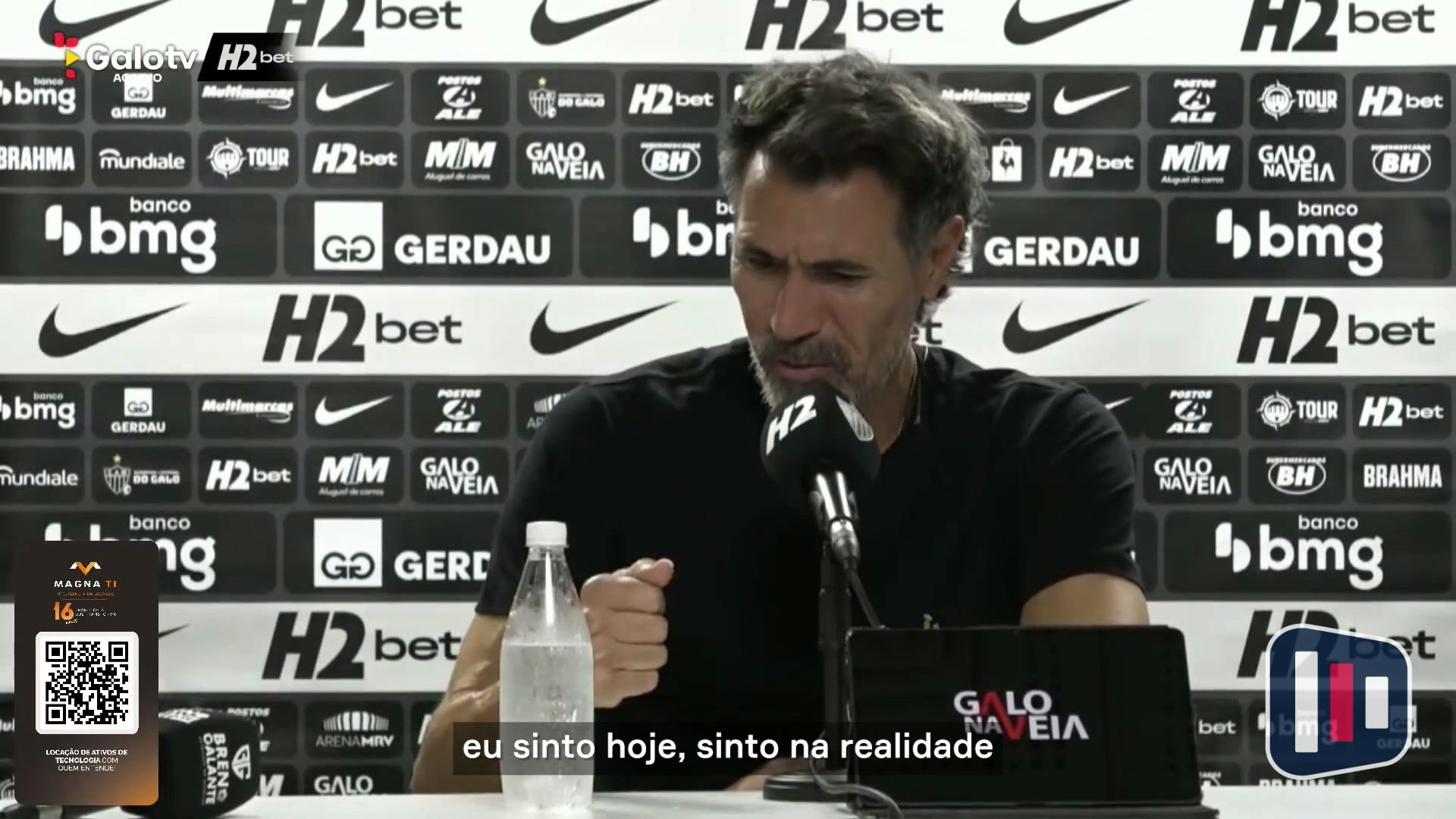 Domínguez ressalta confiança e evolução do Atlético-MG após vencer o Palmeiras