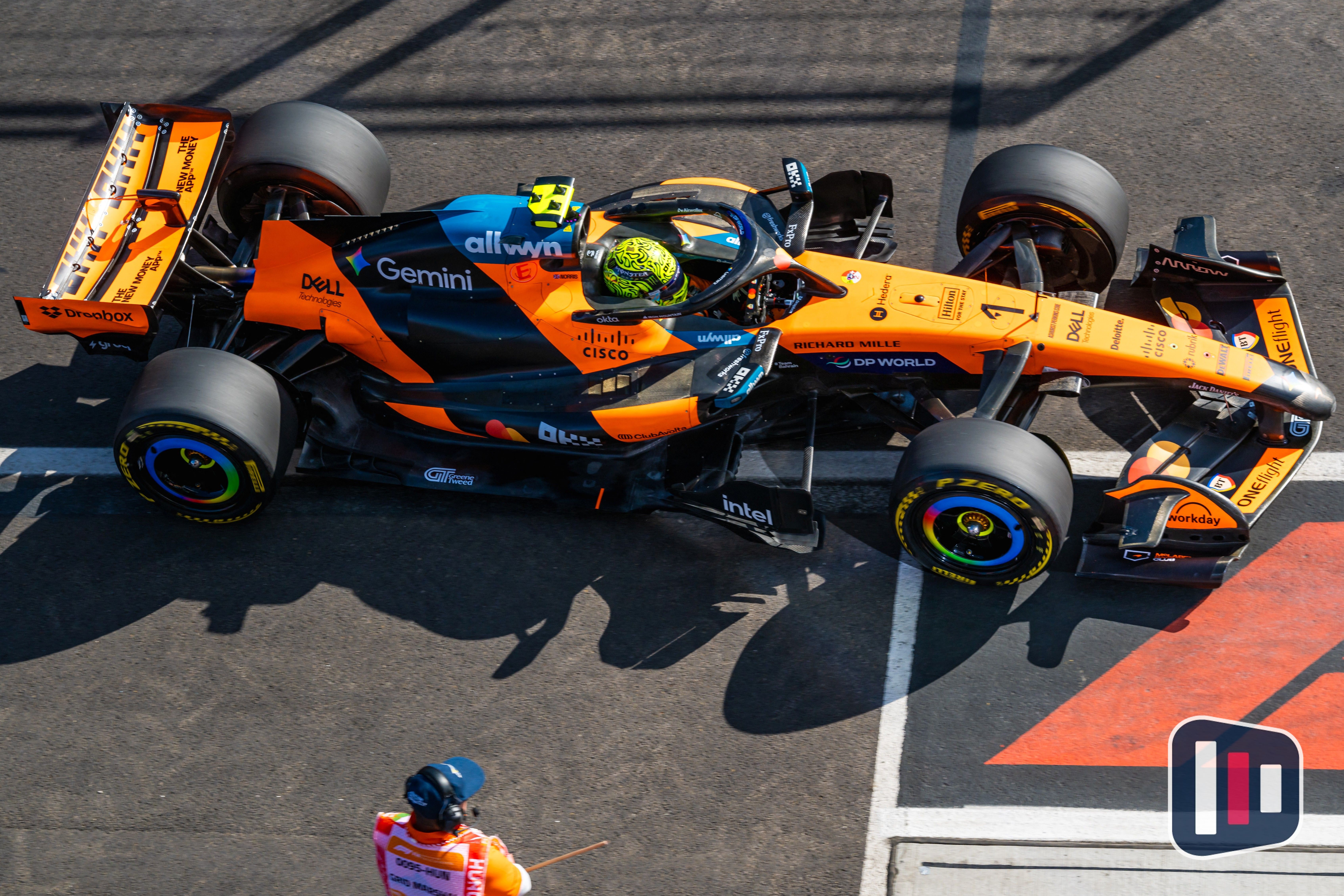 Norris surpreende e lidera treino livre do GP da Hungria à frente de Hamilton
