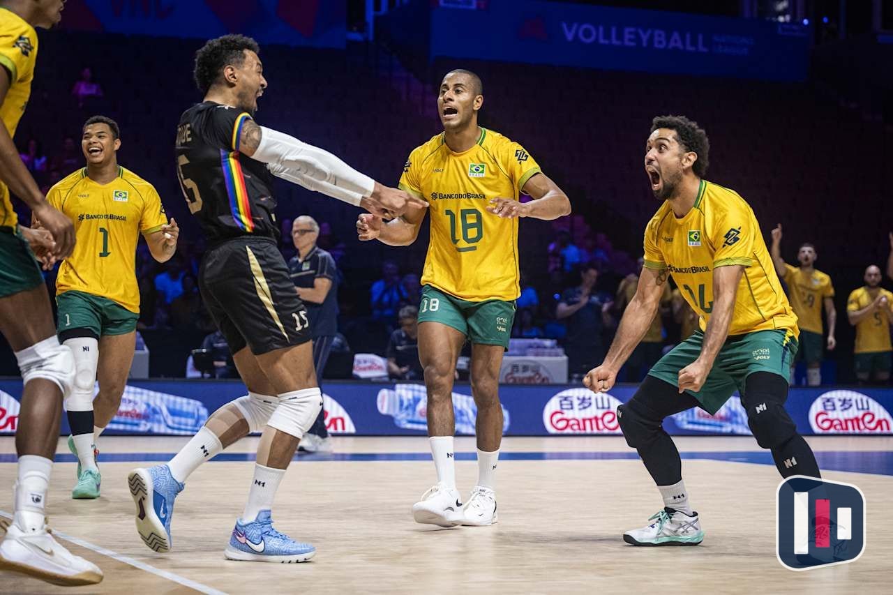 Brasil domina França e volta à briga por vaga na Liga das Nações de Vôlei