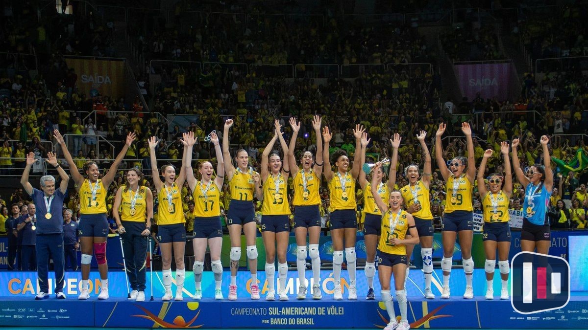 Seleção Brasileira Feminina de Vôlei garante vaga e título no Sul-Americano