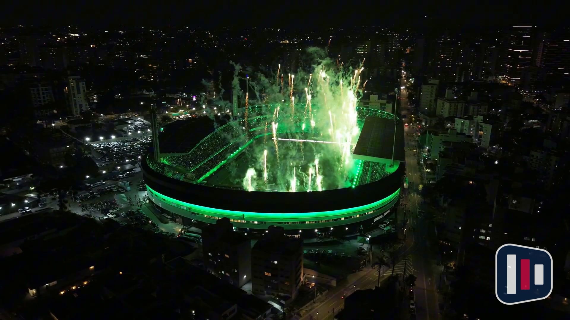 Drone revela Green Hell da torcida do Coritiba na vitória sobre o Corinthians