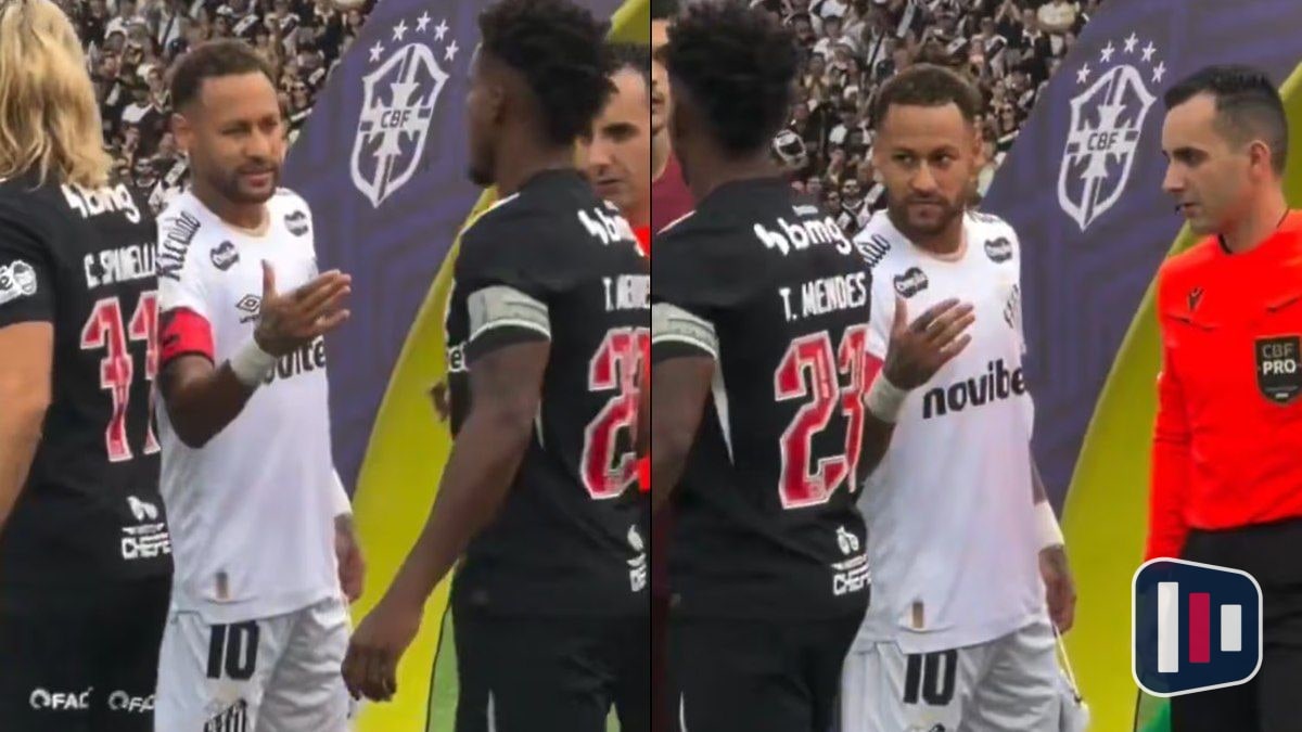 Neymar dispara indireta após ser ignorado por Thiago Mendes em Santos x Vasco
