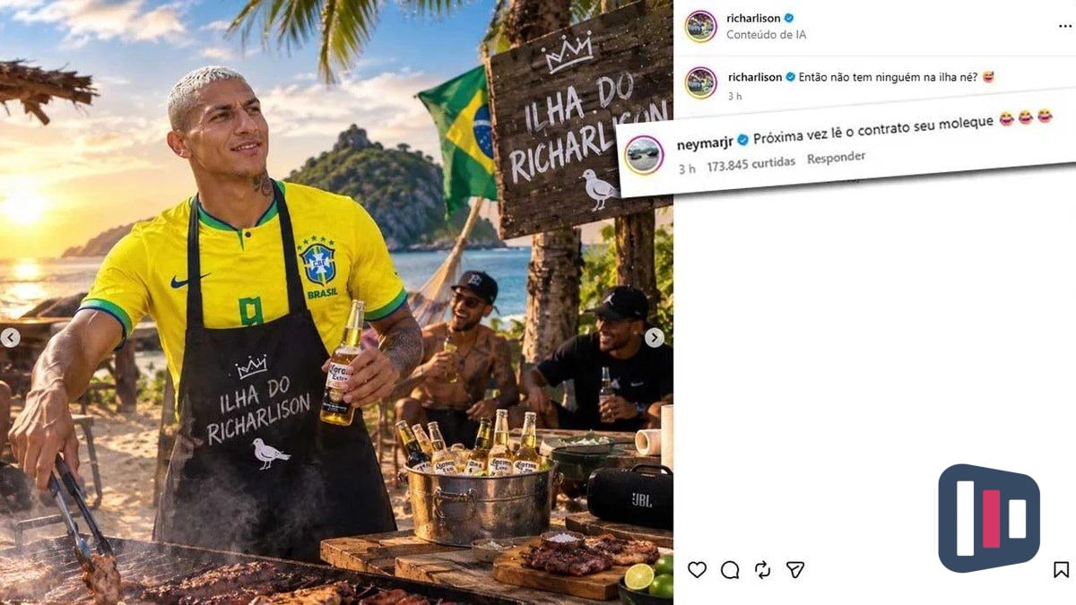 Richarlison ironiza derrota de Flávio Bolsonaro e provoca Neymar nas redes