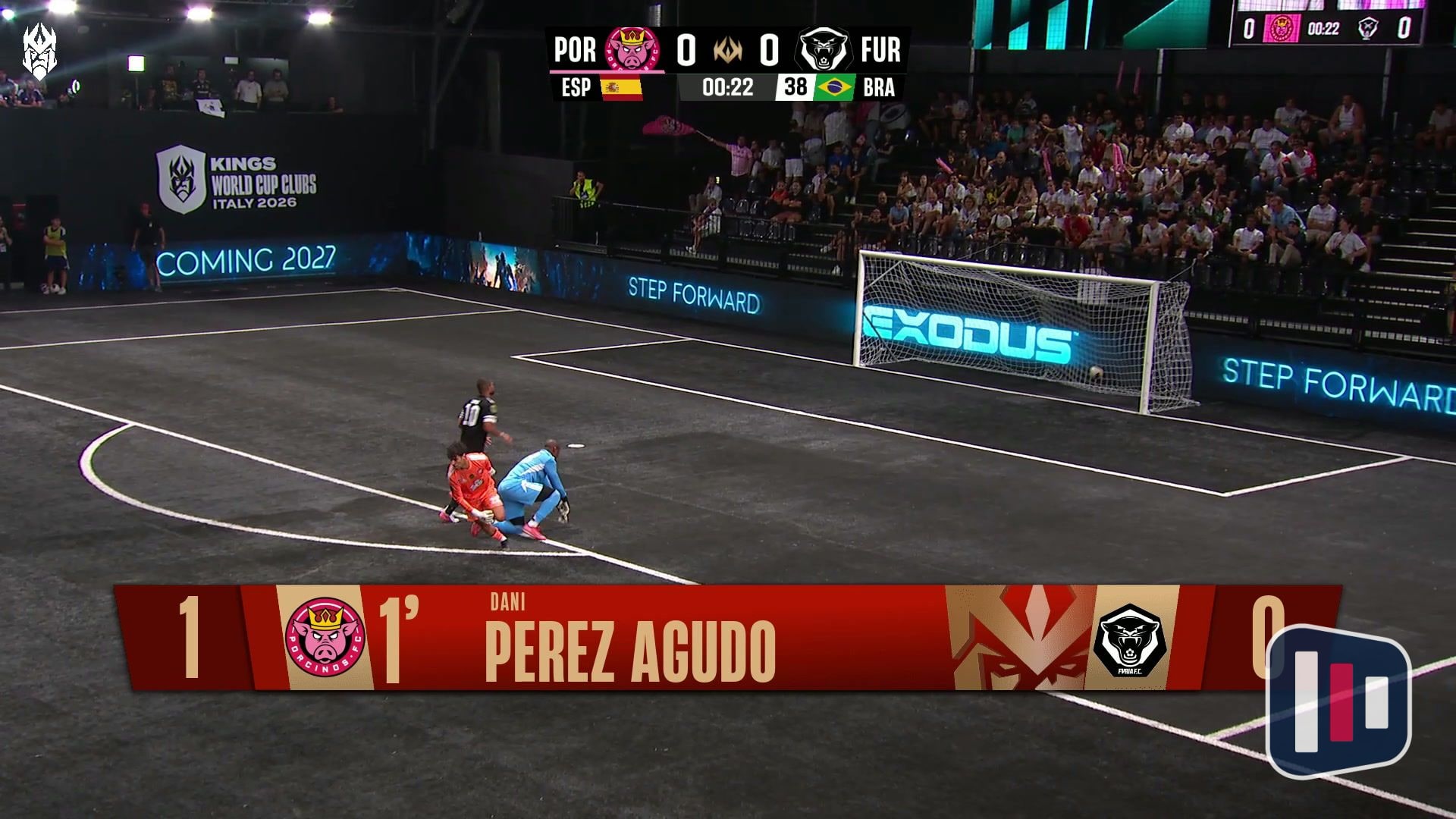 Porcinos perde para Furia FC em jogo emocionante pela Kings World Cup