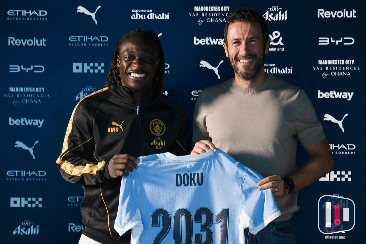Manchester City renova contrato de Jérémy Doku até 2031 e agita torcida