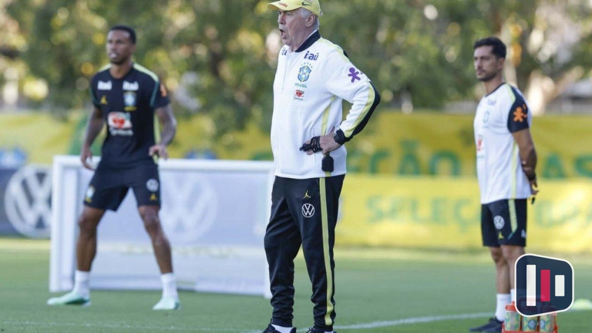 Ancelotti minimiza pressão e destaca futuro promissor da Seleção Brasileira