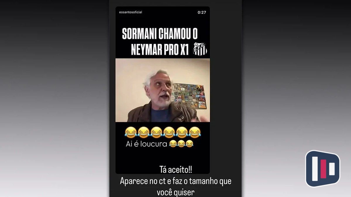 Neymar aceita desafio com jornalista e agita torcedores do Santos