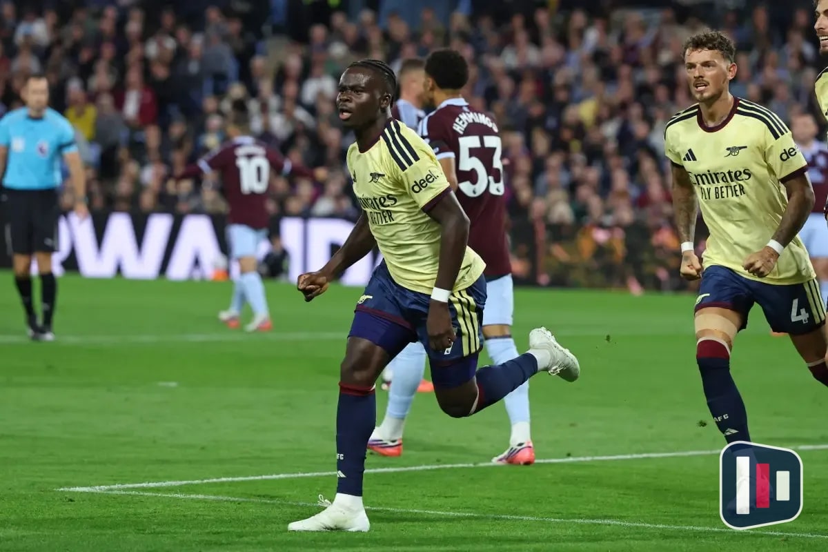 Saka garante vitória do Arsenal sobre Aston Villa no Campeonato Inglês