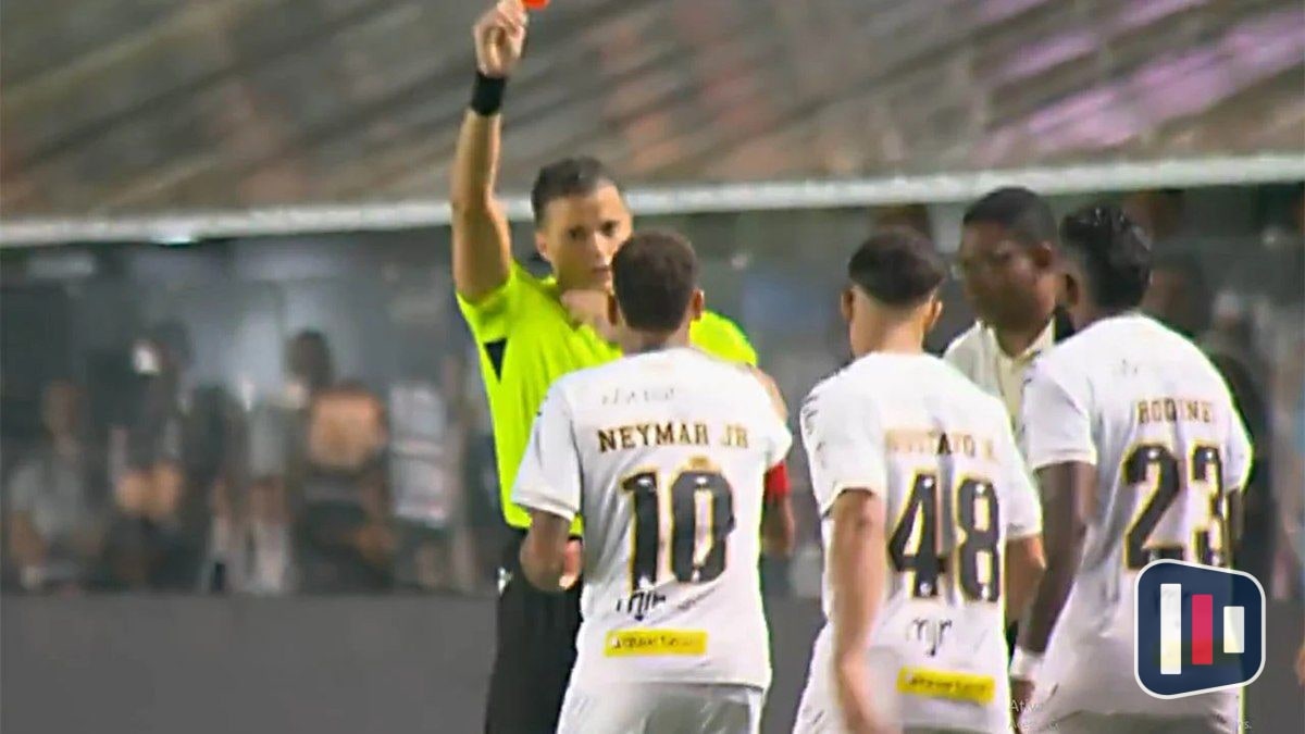 Neymar expulso após discussão acalorada com Rodrigo Nestor contra Bahia